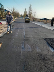 Hövsan qəsəbəsi, Oktay Şabanov küçəsində asfalt örtüyü salınır