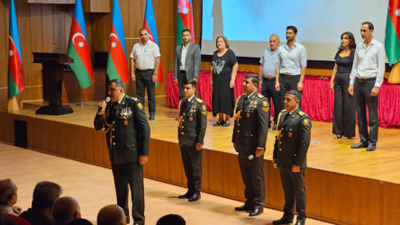 “26 iyun - Azərbaycan Respublikasının Silahlı Qüvvələri günü”münasibətilə “Azərbaycan ordusu Heydər Əliyev zəkasının işığında” adlı təntənəli tədbir keçirilib