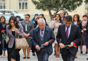 Suraxanı rayonunda Milli Qəhrəman Albert Aqarunovun xatirəsi anılıb