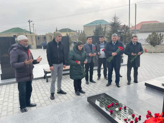 Vətən müharibəsinin qəhrəman şəhidlərindən biri olan Süleymanov Tamerlan Xankişi oğlunun doğum günü münasibətilə məzarı ziyarət olunub