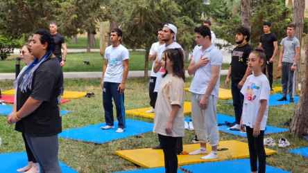 Beynəlxalq Yoqa Günündə Suraxanı Rayon İcra Hakimiyyətinin təşkilatçılığı ilə "sağlam nəsillə sağlam gələcək" adlı yoqa təlimi keçirilib