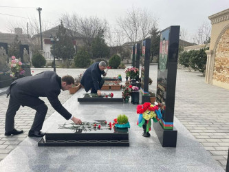 Vətən müharibəsinin qəhrəman şəhidlərindən biri olan Süleymanov Tamerlan Xankişi oğlunun doğum günü münasibətilə məzarı ziyarət olunub