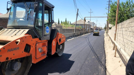 Şəhidimizin ailə üzvlərinin yaşadığı növbəti küçə asfaltlanır