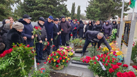 Suraxanıda Vətən müharibəsinin şəhidi Cəsarət Səfərovun xatirəsi ehtiramla anılıb