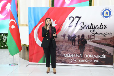 27 sentyabr - Anım günü ilə əlaqədar Suraxanı Rayon İcra Hakimiyyətinin təşkilatçılığı ilə ölkəmizin ərazi bütövlüyü uğrunda həlak olmuş Şəhidlərimizin əziz xatirəsini yad etmək məqsədilə anım tədbiri keçirilərək ehsan süfrəsi açılıb, eləcə də şəhid ailələrinə ərzaq sovqatları paylanılıb.