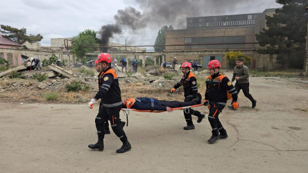 FHN-in təşkilatçılığı ilə Suraxanı rayonunda kompleks mülki müdafiə təlimi keçirilib