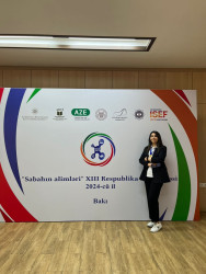 285 nömrəli tam orta məktəbin şagirdi Quliyeva Almaz Elşən qızı respublika müsabiqəsində bürünc   medal qazanıb.