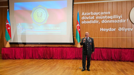 “26 iyun - Azərbaycan Respublikasının Silahlı Qüvvələri günü”münasibətilə “Azərbaycan ordusu Heydər Əliyev zəkasının işığında” adlı təntənəli tədbir keçirilib