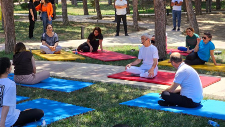 Beynəlxalq Yoqa Günündə Suraxanı Rayon İcra Hakimiyyətinin təşkilatçılığı ilə "sağlam nəsillə sağlam gələcək" adlı yoqa təlimi keçirilib