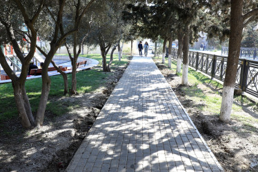 Hövsan qəsəbəsində aparılan abadlıq və təmir-bərpa işləri davam edir