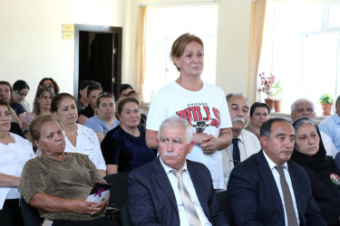 İyulun 22-də RİH başçısı Adil Əliyev 76 nömrəli tam orta ümumtəhsil məktəbdə Hövsan qəsəbə sakinləri ilə görüşüb