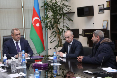 Fevralın 2-də Suraxanı Rayon İcra Hakimiyyətinin başçısı Adil Əliyev Rayon İcra Hakimiyyətində növbəti vətəndaş qəbulu keçirib