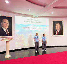 27 Sentyabr – Anım Günü ilə əlaqədar Suraxanı Rayon Heydər Əliyev Mərkəzində və rayonun bütün ümumtəhsil müəssisələrində tədbirlər keçirilib