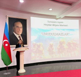 27 Sentyabr – Anım Günü ilə əlaqədar Suraxanı Rayon Heydər Əliyev Mərkəzində və rayonun bütün ümumtəhsil müəssisələrində tədbirlər keçirilib