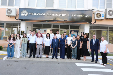Suraxanı Rayon İcra Hakimiyyətinin təşkilatçılığı ilə “Ahılların təcrübəsi – Gənclərin gələcəyi” adlı layihə çərçivəsində növbəti görüş “Suraxanı maşınqayırma zavodu” ASC-də uzun illər direktor vəzifəsində çalışmış, rayon Ağsaqqallar şurasının sədri Arif Babayev ilə təşkil olunub