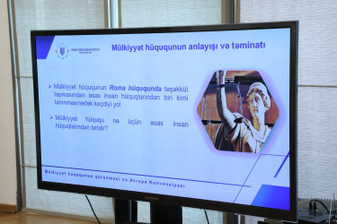 Oktyabrın 9-da Hüquq və İnsan Haqları İnstitutu tərəfindən “Mülkiyyət hüququnun qorunması və Avropa Konvensiyası” mövzusunda Suraxanı Rayon İcra Hakimiyyətinin əməkdaşları üçün təlim təşkil olunub