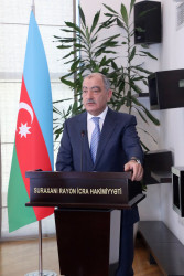 Suraxanı Rayon İcra Hakimiyyətinin təşkilatçılığı ilə 23 İyun - Dövlət Qulluqçularının Peşə Bayramı qeyd edilib. Tədbirdə Rayon İcra Hakimiyyətinin başçısı Adil Əliyev, YAP Suraxanı Rayon Təşkilatının sədri Vüqar Seyidov, rayonun hüquq-mühafizə orqanlarının rəhbərləri, RİHB-nin müavinləri, rayonun dövlət qulluqçuları iştirak ediblər