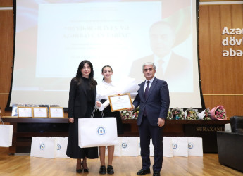 Suraxanıda “Heydər Əliyev və Azərbaycan tarixi” referat-yazı müsabiqəsinin rayon mərhələsinin yekunlarına həsr olunmuş elmi-praktik konfrans keçirilib