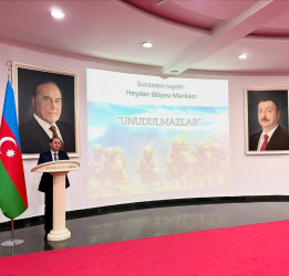 27 Sentyabr – Anım Günü ilə əlaqədar Suraxanı Rayon Heydər Əliyev Mərkəzində və rayonun bütün ümumtəhsil müəssisələrində tədbirlər keçirilib