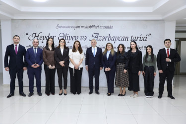 Suraxanıda “Heydər Əliyev və Azərbaycan tarixi” referat-yazı müsabiqəsinin rayon mərhələsinin yekunlarına həsr olunmuş elmi-praktik konfrans keçirilib