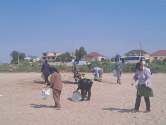 “Təmiz ölkəm” devizi altında keçirilən Ümumrespublika Təmizlik Marafonu çərçivəsində növbəti dəfə Xəzər dənizinin Suraxanı rayonu Hövsan sahili tullantılardan təmizlənib