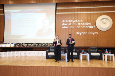 Suraxanıda “Heydər Əliyev və Azərbaycan tarixi” referat-yazı müsabiqəsinin rayon mərhələsinin yekunlarına həsr olunmuş elmi-praktik konfrans keçirilib